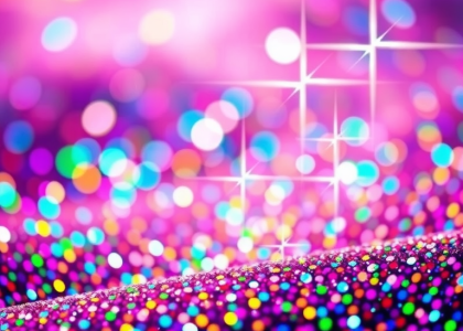 Vibrant glitter wallpaper for phone screen featuring multicolored sparkles that shimmer and shift, creating a joyful and festive atmosphere with kaleidoscopic hues.