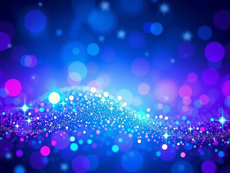 Vibrant blue and purple glitter wallpaper shimmering on phone screen, creating a dreamy cosmic atmosphere with sparkling flecks resembling a starry night sky, inviting a sense of wonder and magic.